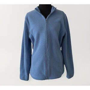 Vintage L.L. Bean Women’s M Fleece Jacket Blue Full Zip Outdoor Nature Gorp
